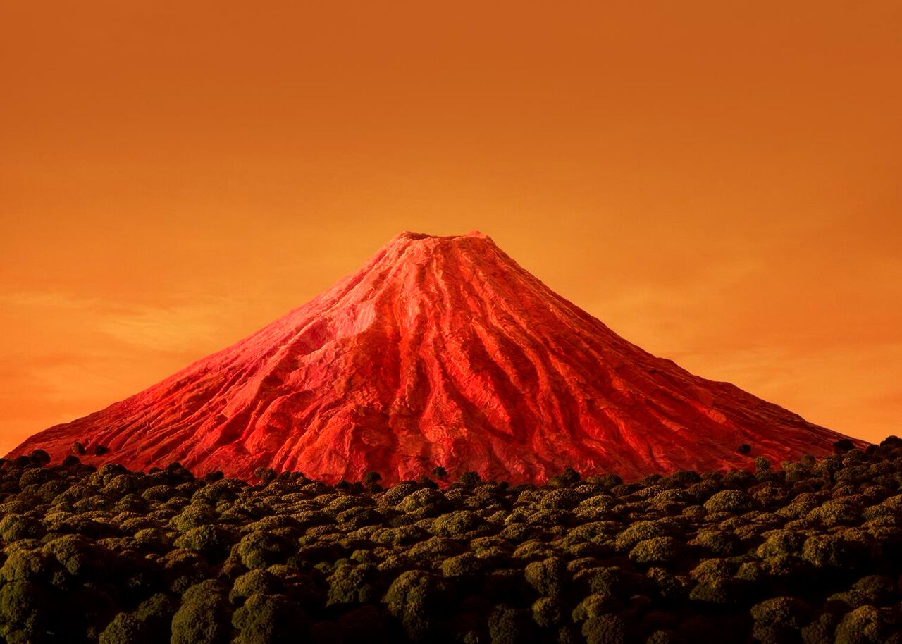 売り出し正本 世界遺産・富士山の「赤富士」 絵画/タペストリ
